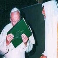The woman rides the beast Pope John, Apostate, Pope kisses Koran, The whore, woman rides beast